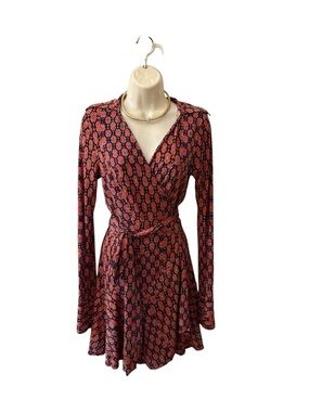 Free People Wrap Mini Dress with Tie Waist